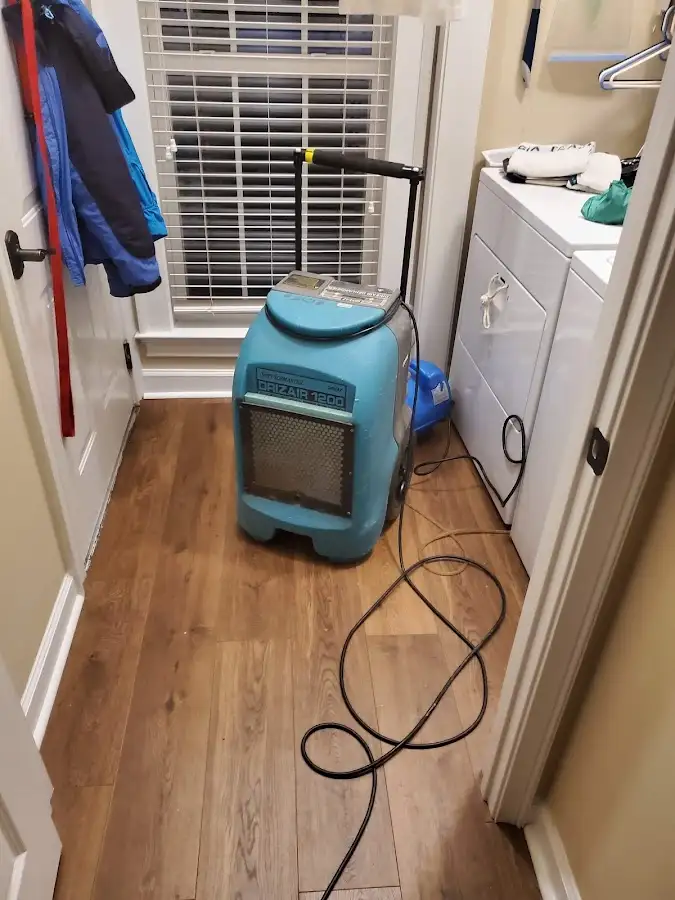 Commercial dehumidifier deployed for Flood Damage Cleanup in Two Rivers