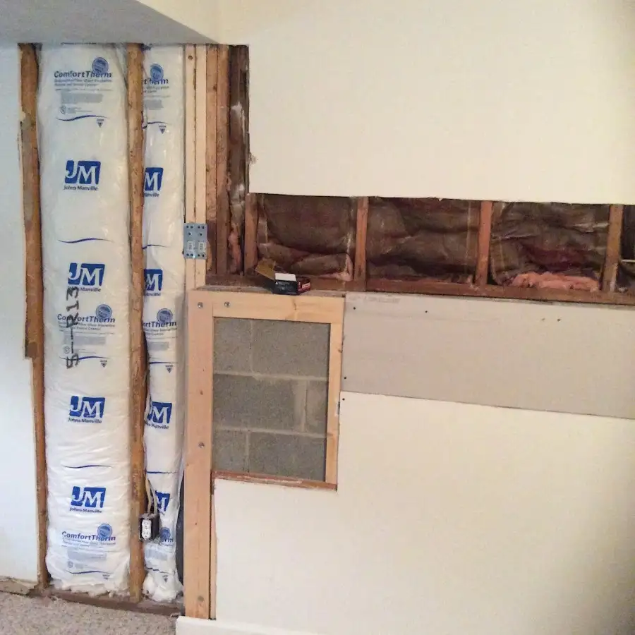 Wall insulation replacement during Contents Cleaning & Restoration in Two Rivers